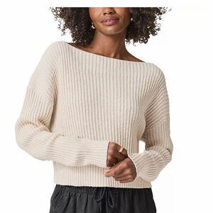 Splendid beige boatneck sweater